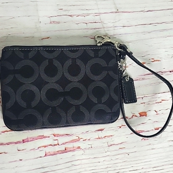 Coach Black Logo Wristlet - Picture 5 of 8
